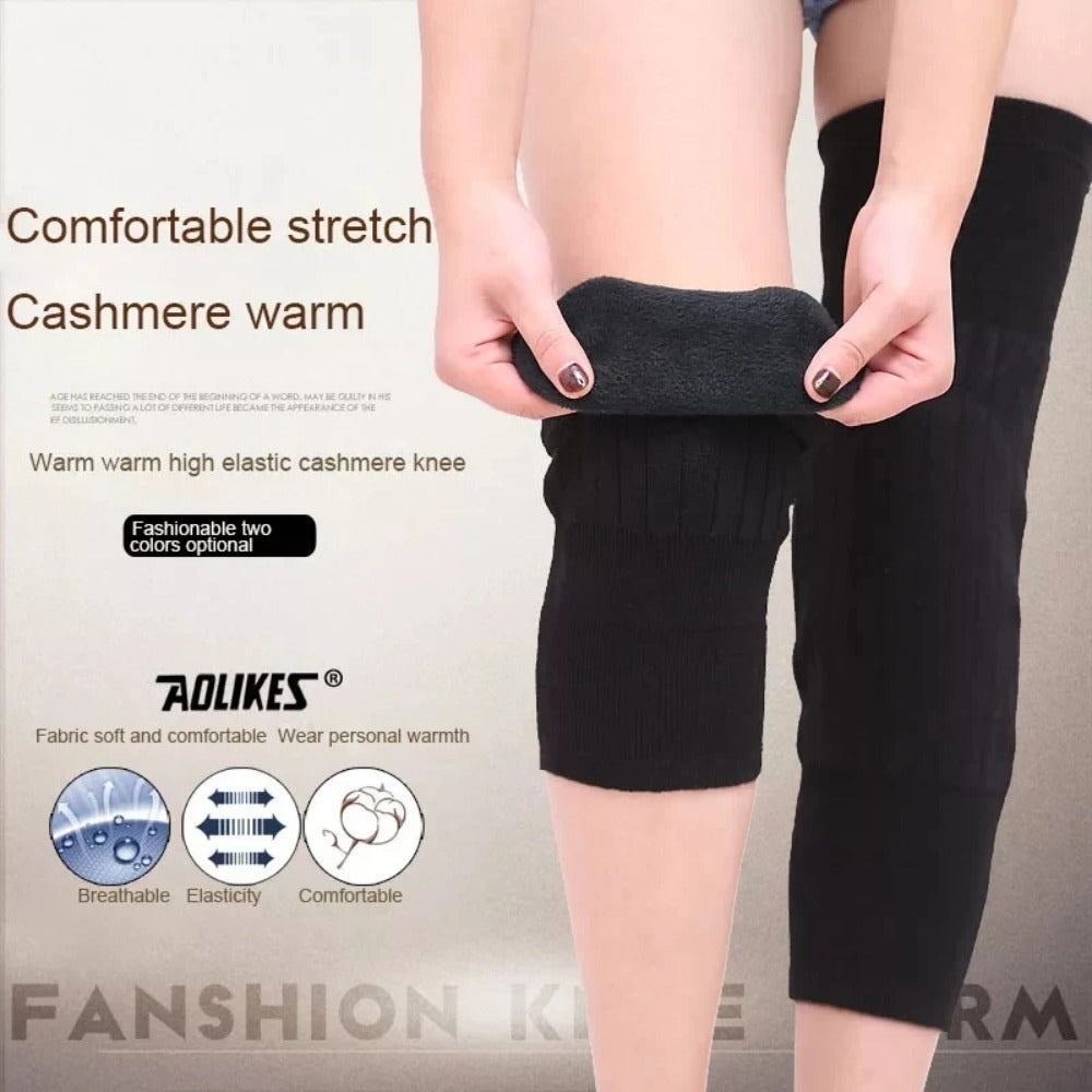 Durable Knee Warmers For Men & Women-Robust Thermal Fleece with Adjustable Straps | Original Cashmere-Type Knee Warmer for Arthritis, Joint Support & Winter
