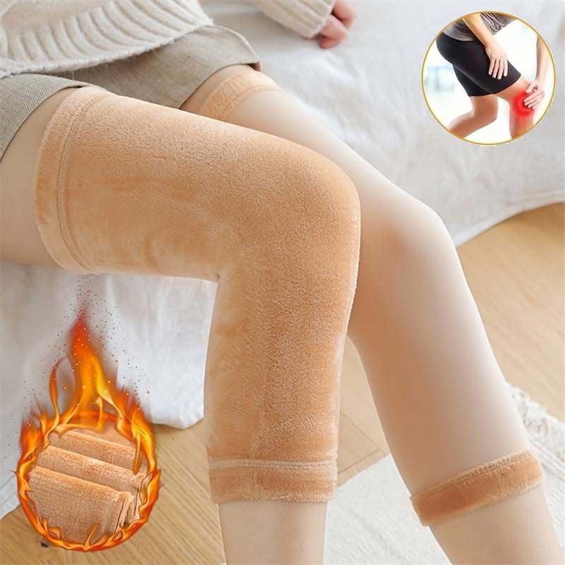 Durable Knee Warmers For Men & Women-Robust Thermal Fleece with Adjustable Straps | Original Cashmere-Type Knee Warmer for Arthritis, Joint Support & Winter